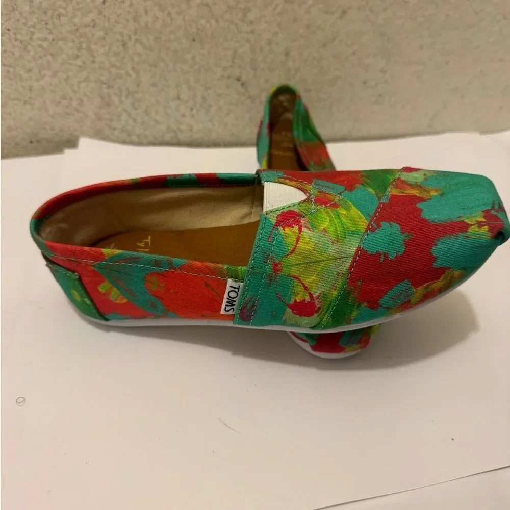 New Toms Classic Women's Ramsey Slip On Flats Tyler Ramsey Multi Color  6.5